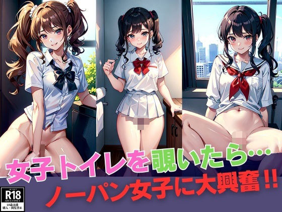 d_331665【同人誌価格比較】女子トイレを覗いたら…ノーパン女子に大興奮！