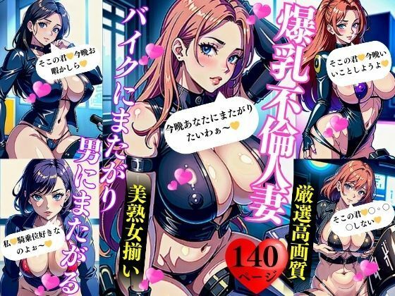 d_360401【同人誌価格比較】爆乳不倫人妻バイクにまたがり男にまたがる