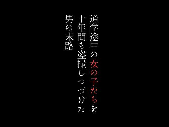 d_418938【同人誌価格比較】通学途中の女の子たちを十年間も盗撮しつづけた男の末路