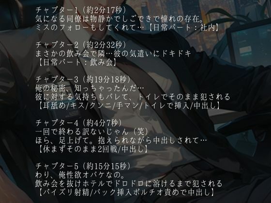 d_435050【同人誌価格比較】気になる同僚くん、実は絶倫裏垢男子でした…。〜終わらないポルチオ刺激中出しえっち〜（CV:ジョルジ熊狼×シナリオ:あたらよ）